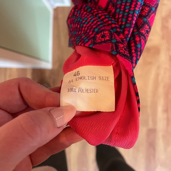 Vintage Bright Purple & Pink All Over Print 'Nat Gordon' Midi Day Dress - Picture 12 of 13